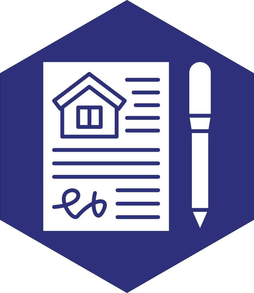House Contract Vector Icon design