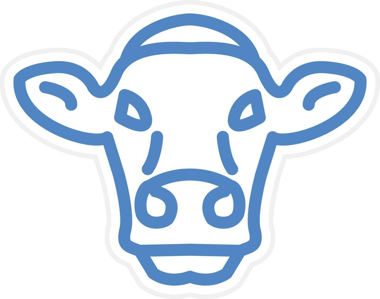 Cow Vector Icon Style
