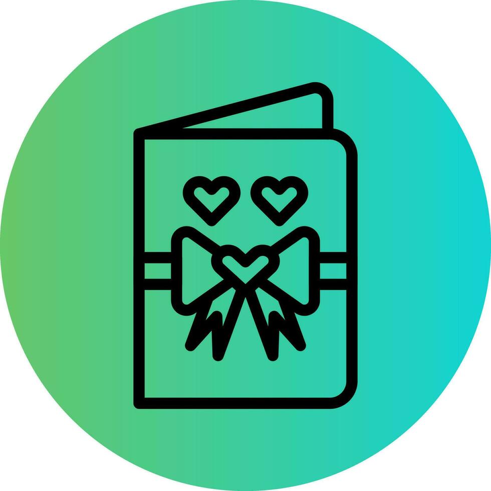 Wedding Card Vector Icon Design