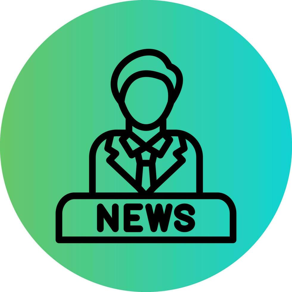 News Anchor Vector Icon Design