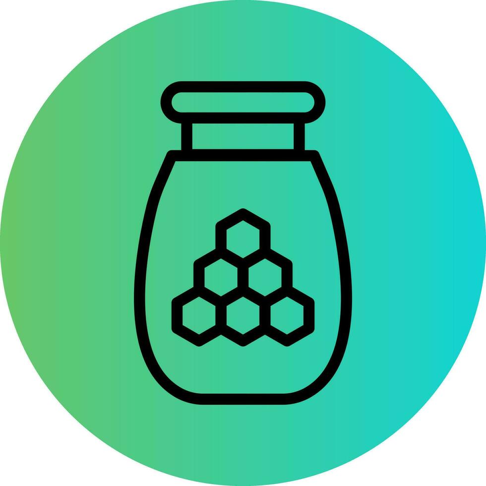 Honey Jar Vector Icon Design