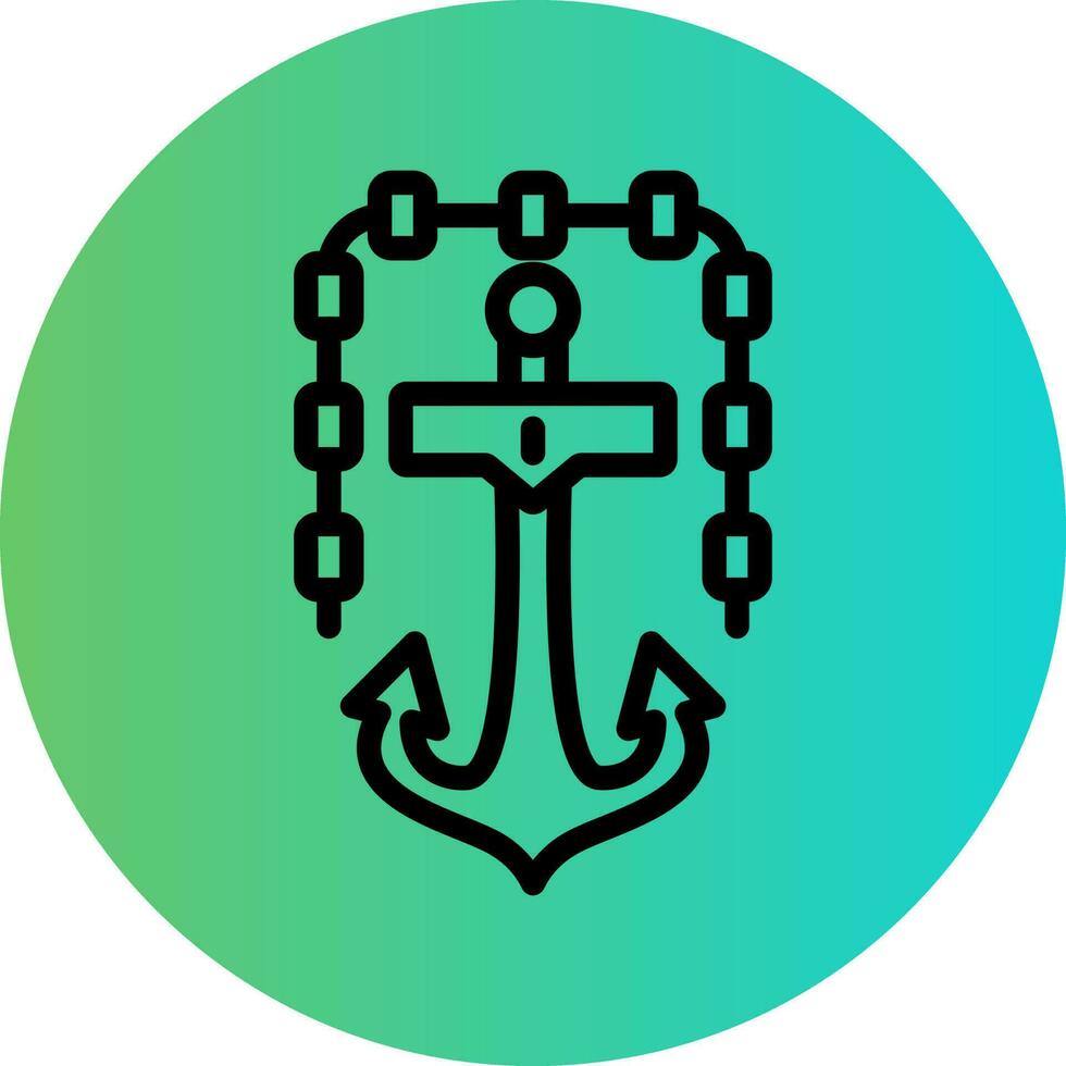 Ship Anchor Vector Icon Design