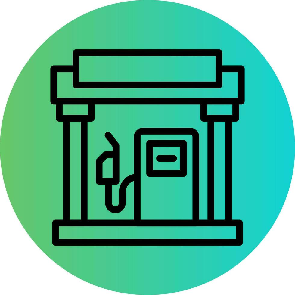 Petrol Station Vector Icon Design