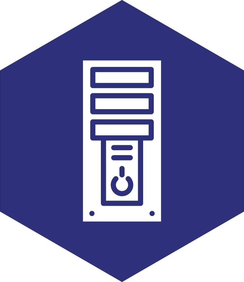diseño de icono de vector de torre de computadora