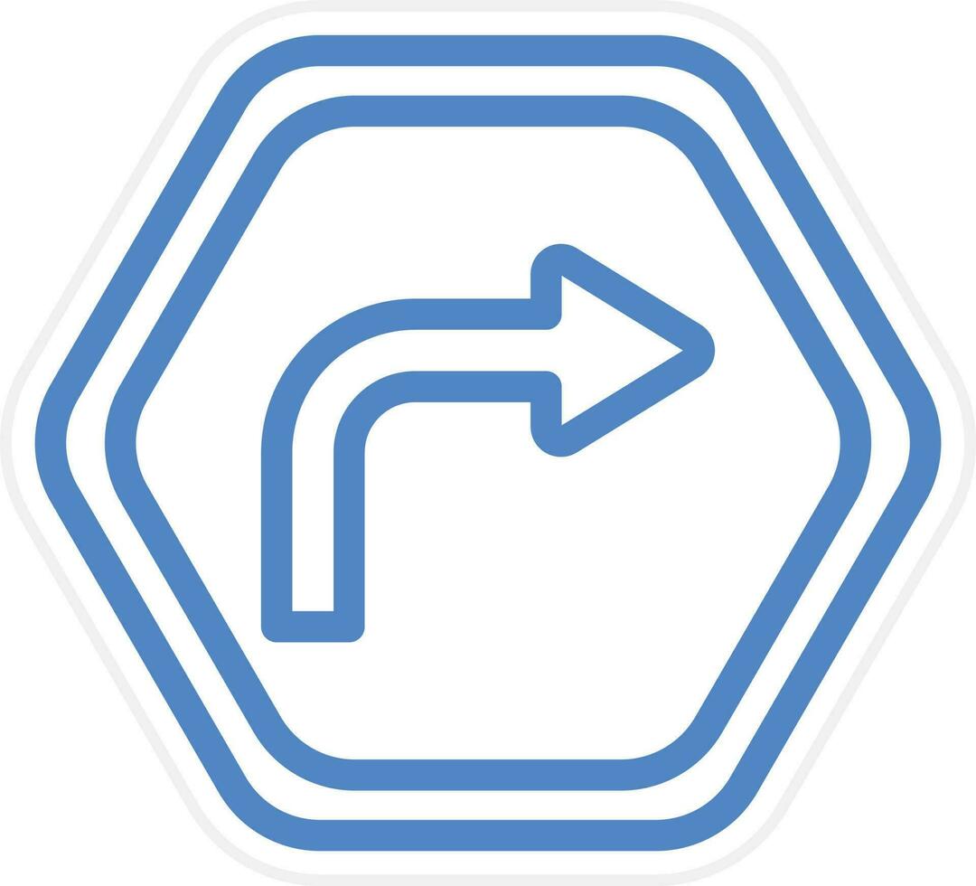Turn Right Vector Icon Style