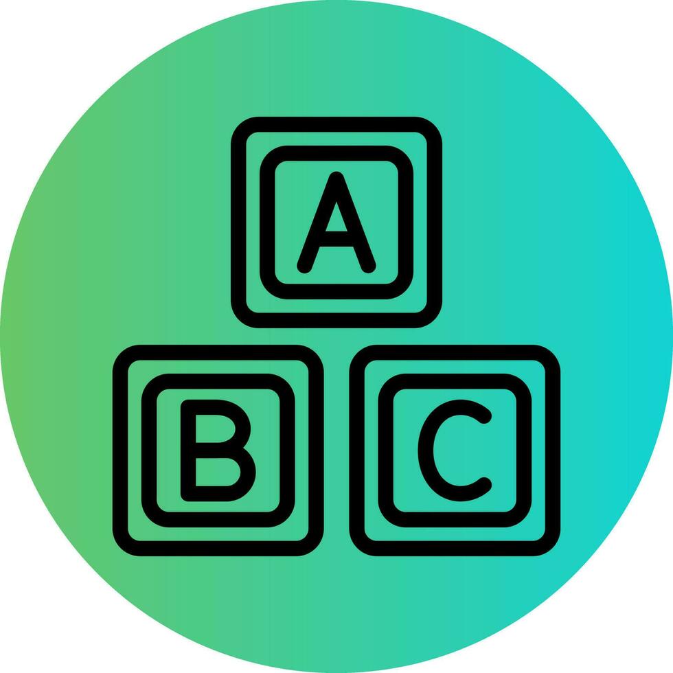 a B C bloques vector icono diseño