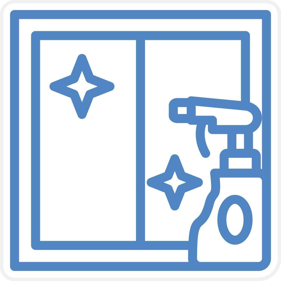 Cleaning Window Vector Icon Style