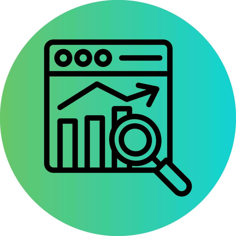 Market Analysis Vector Icon Design