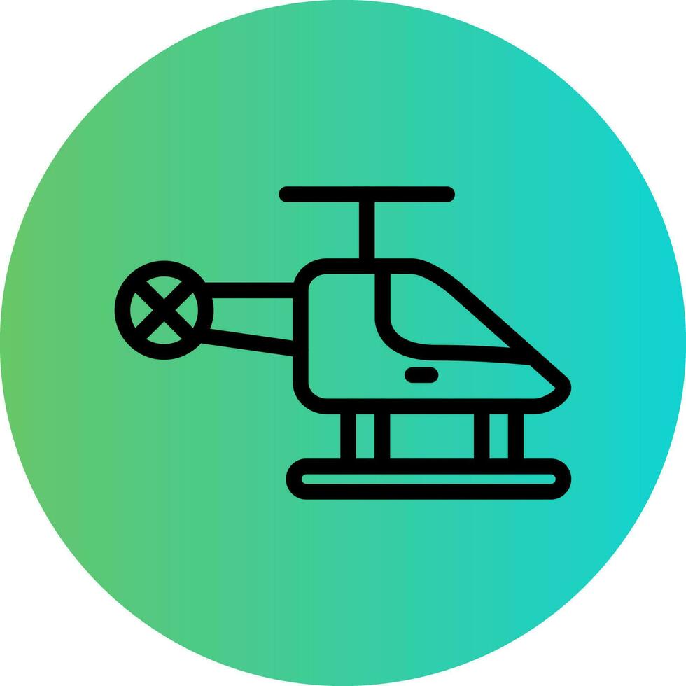 Helicopter Vector Icon Design