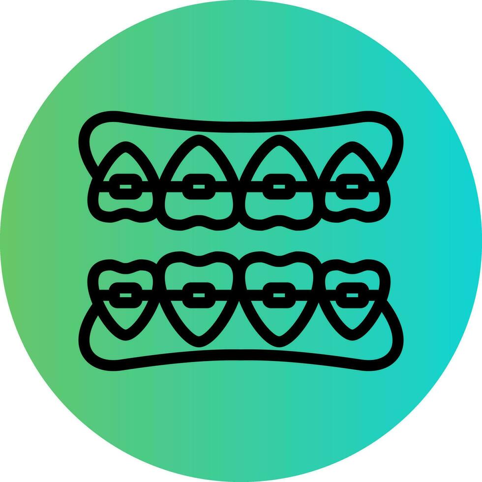 Tooth Braces Vector Icon Design