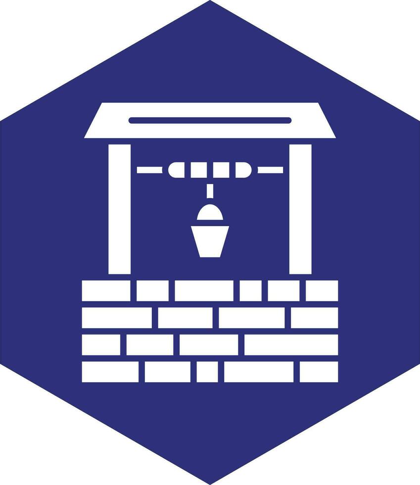 Water Well Vector Icon design