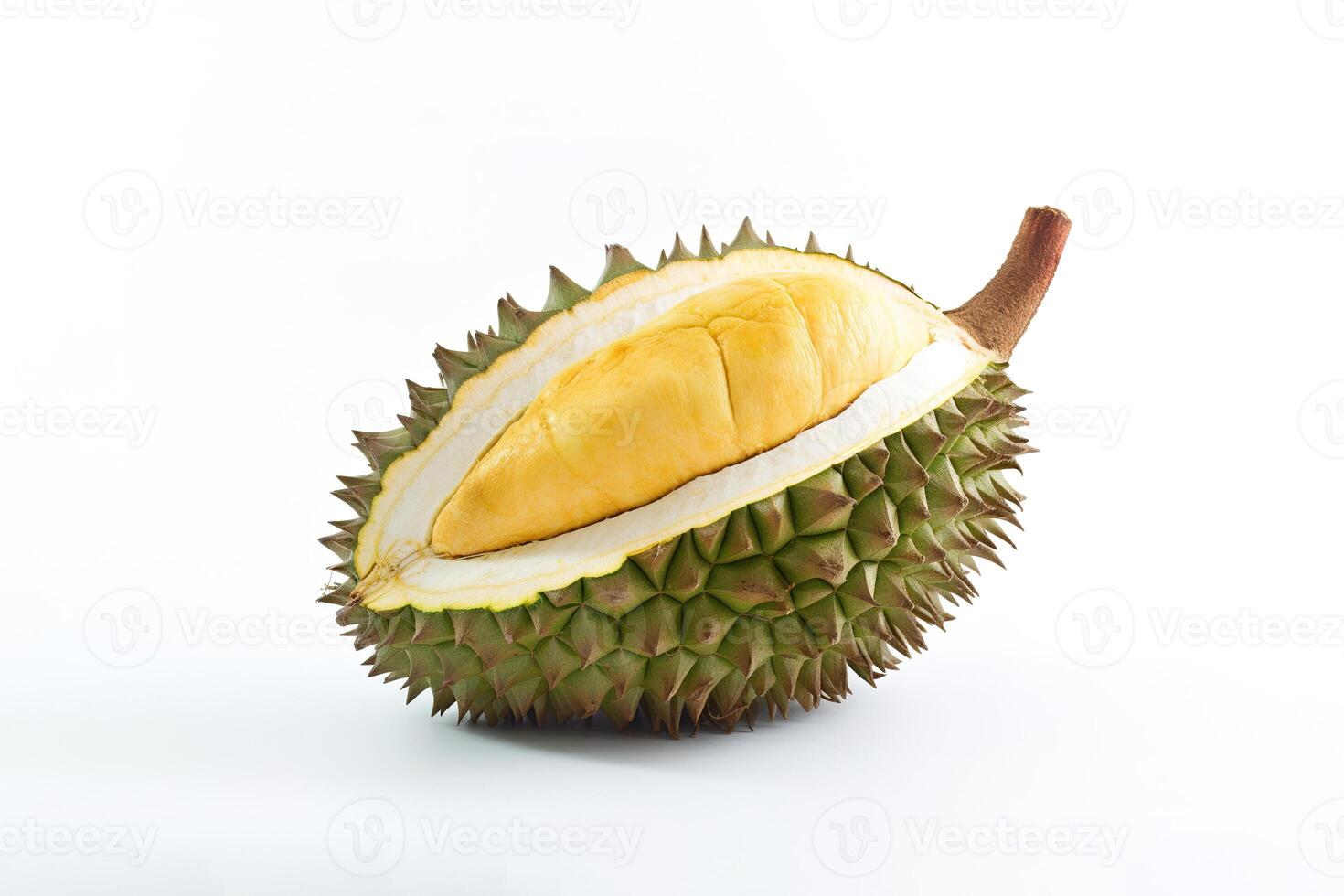 King of fruit, Durian isolated on white background. photo