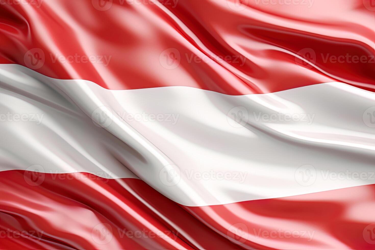 Red and white background, waving the national flag of Austria, waved a highly detailed close-up. photo