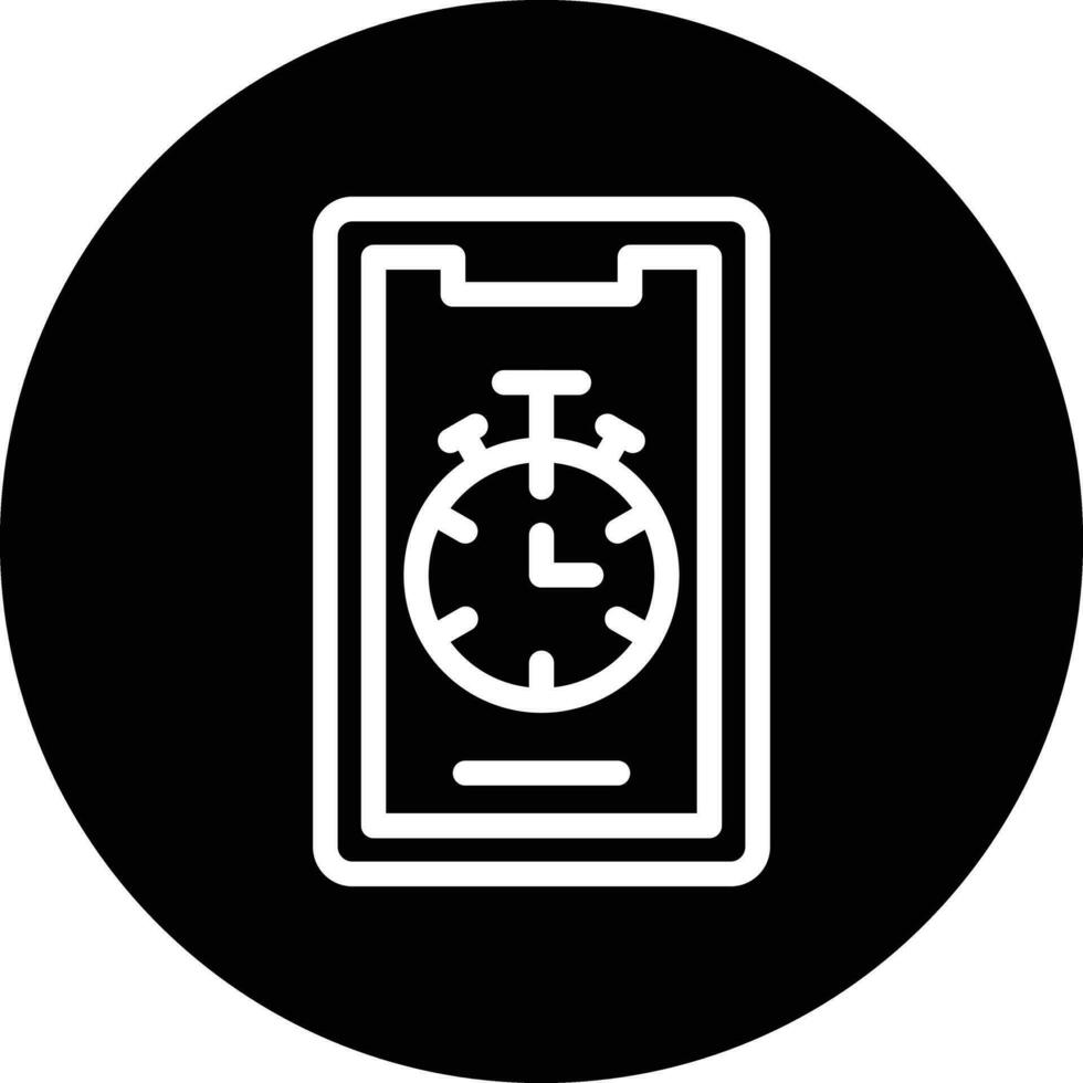 Mobile Stopwatch Vector Icon Design