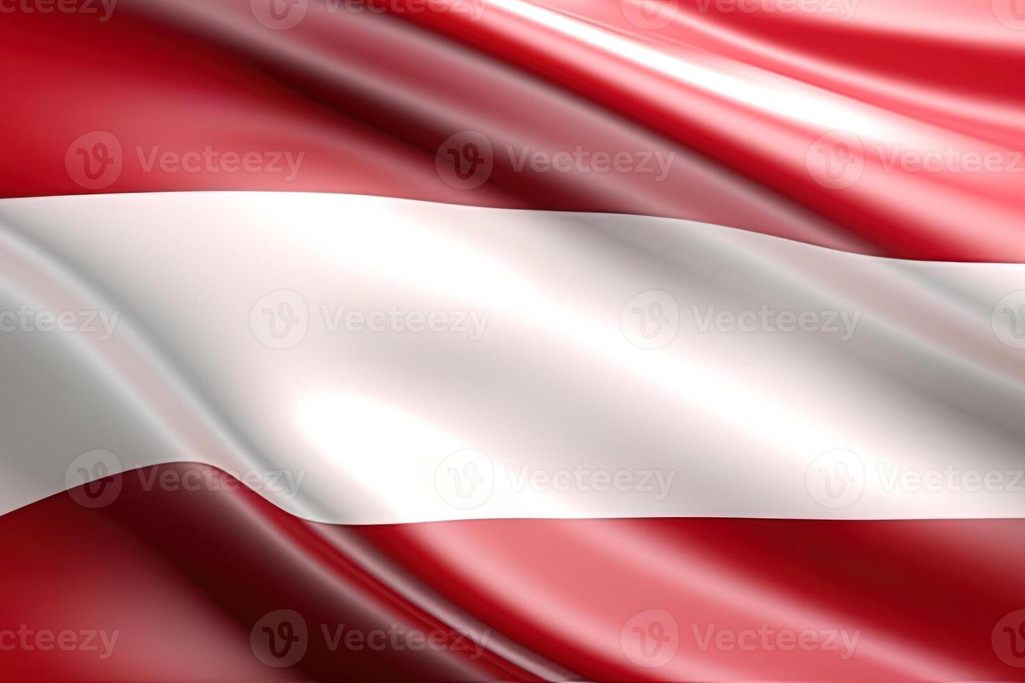 Red and white background, waving the national flag of Austria, waved a highly detailed close-up. photo