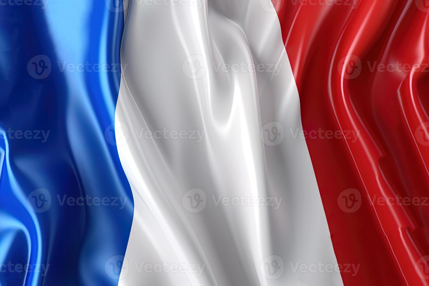 blue, white and red background, waving the national flag of France, waved a highly detailed close-up. photo