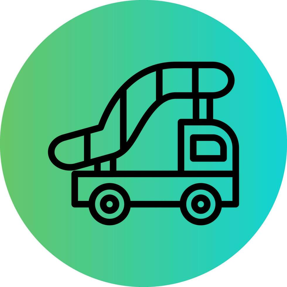 Aircraft Stairs Vector Icon Design