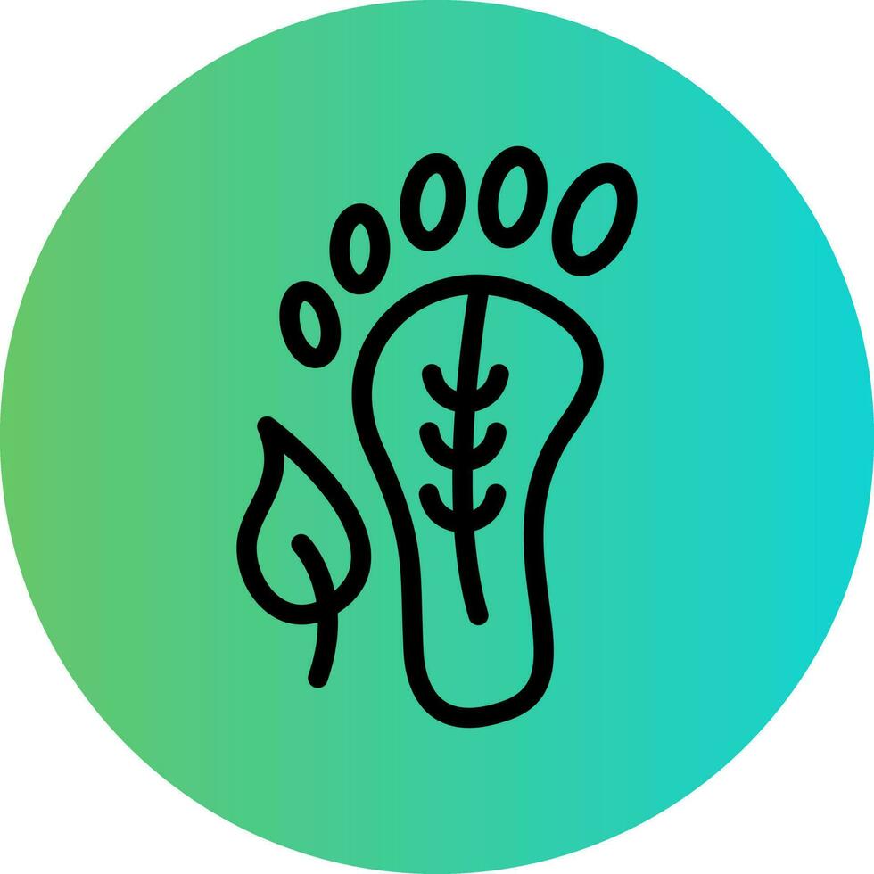 Carbon Footprint Vector Icon Design