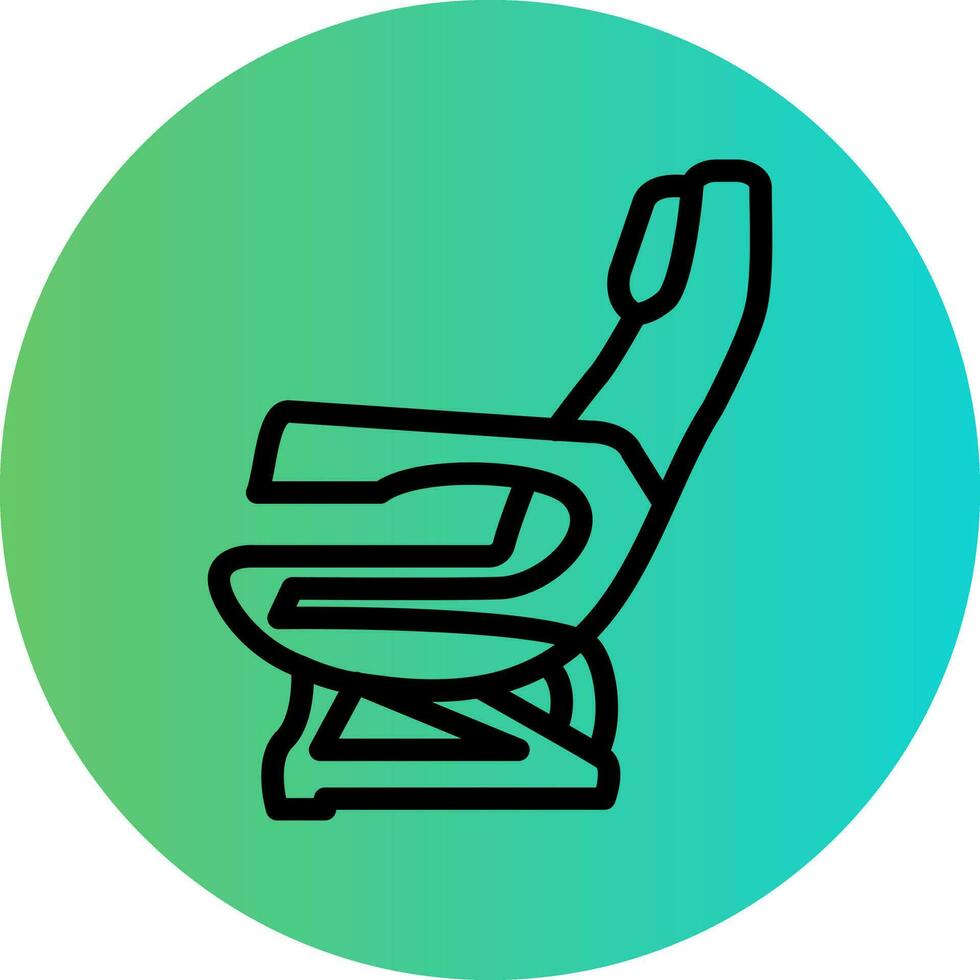 Airplane Seat Vector Icon Design