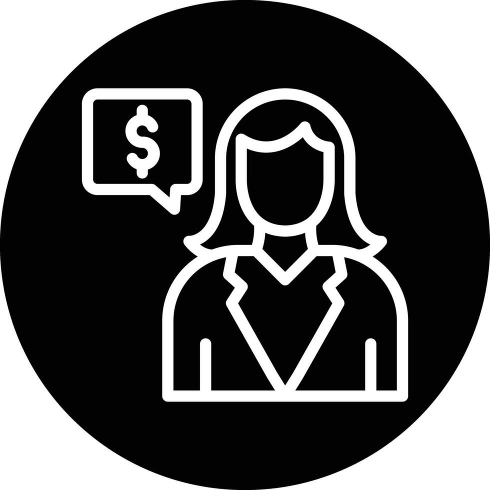 Female Advisor Vector Icon Design