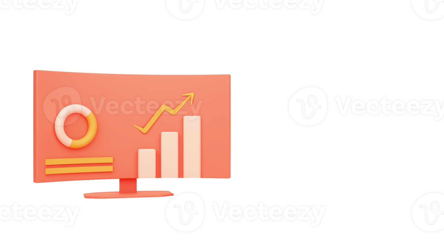 3d rendere di Infografica diagramma grafico nel del desktop schermo e copia spazio. png