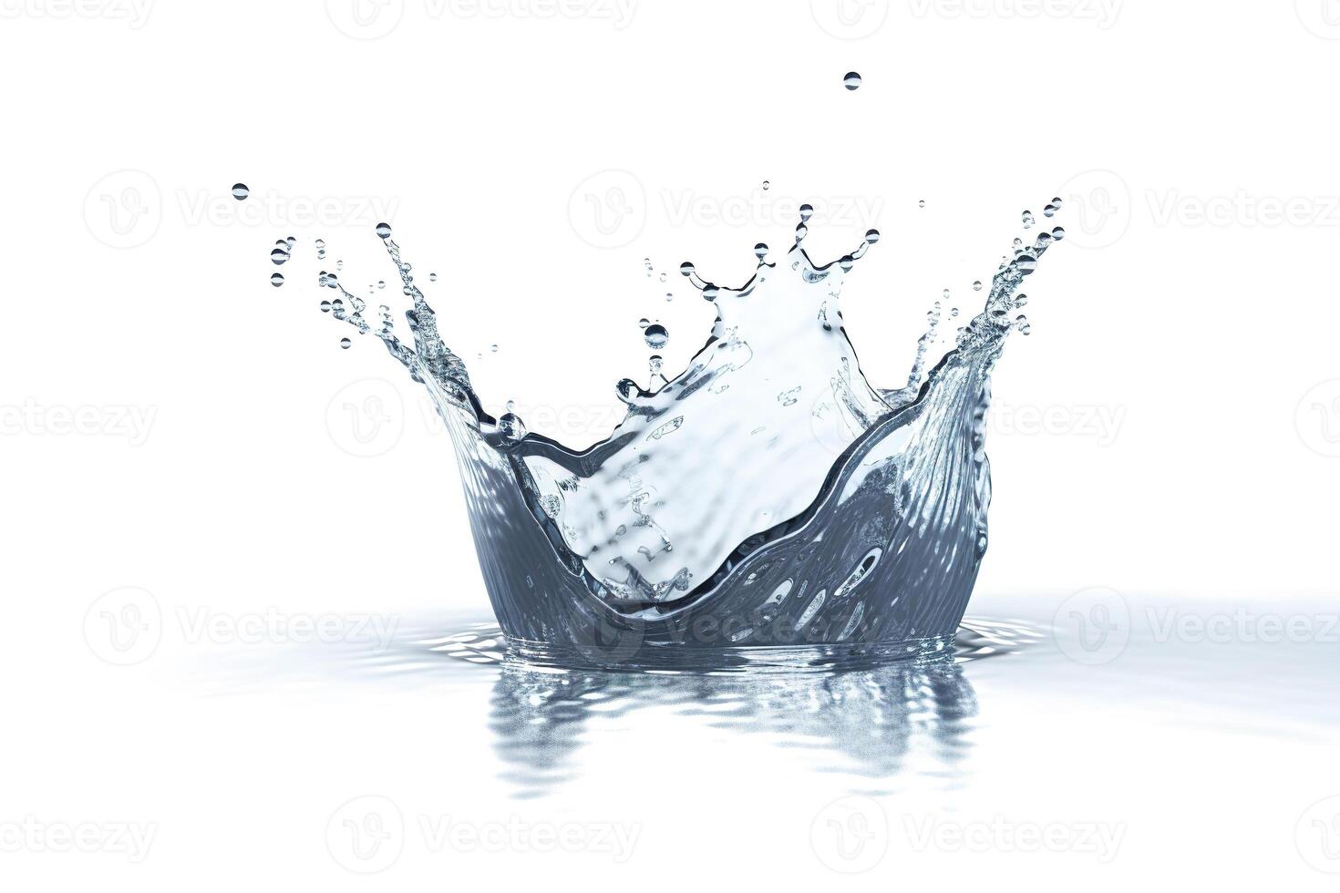 Water splash isolated on white background. photo