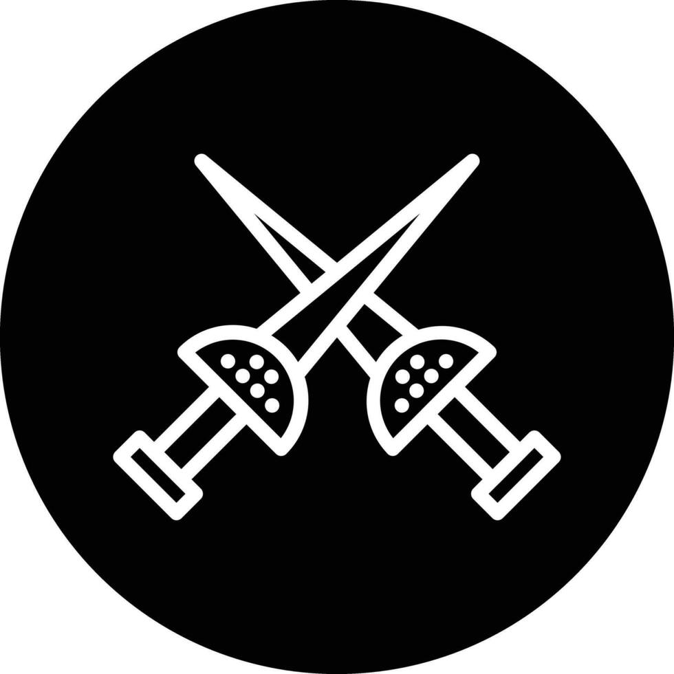 Fencing Sports Vector Icon Design