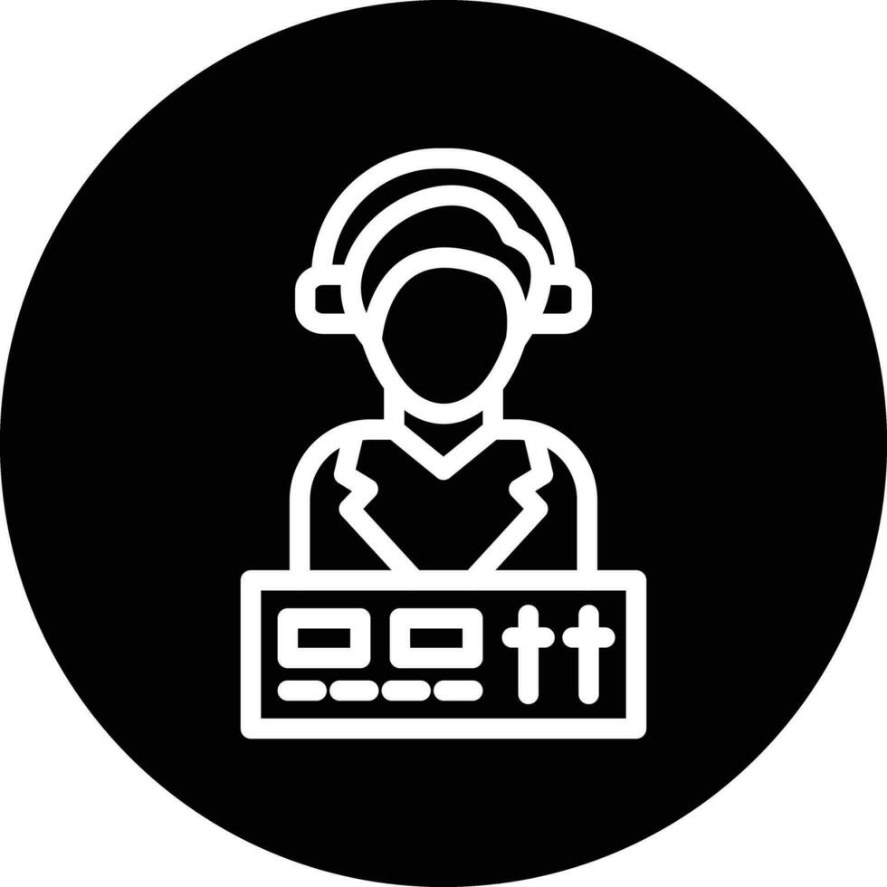 diseño de icono de vector de DJ