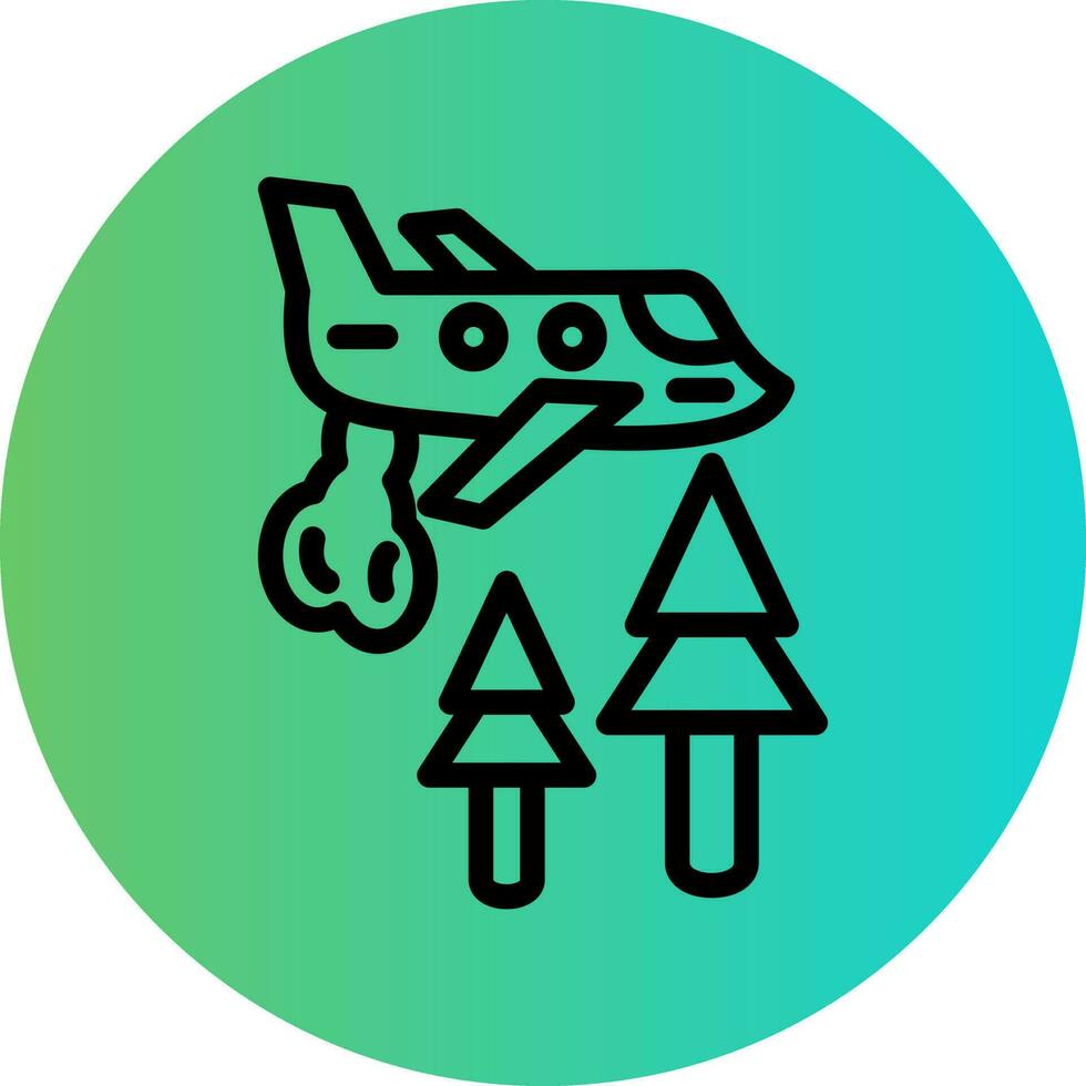 Firefighter Plane Vector Icon Design