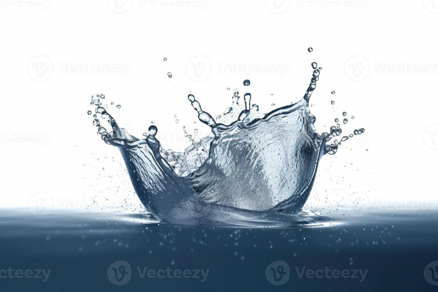 Water splash isolated on white background. photo