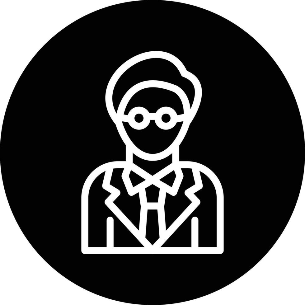 Male Professor Vector Icon Design