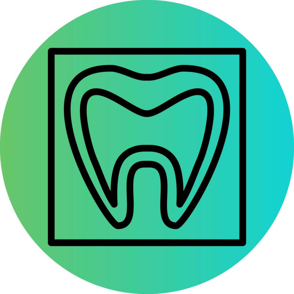 Tooth Xray Vector Icon Design