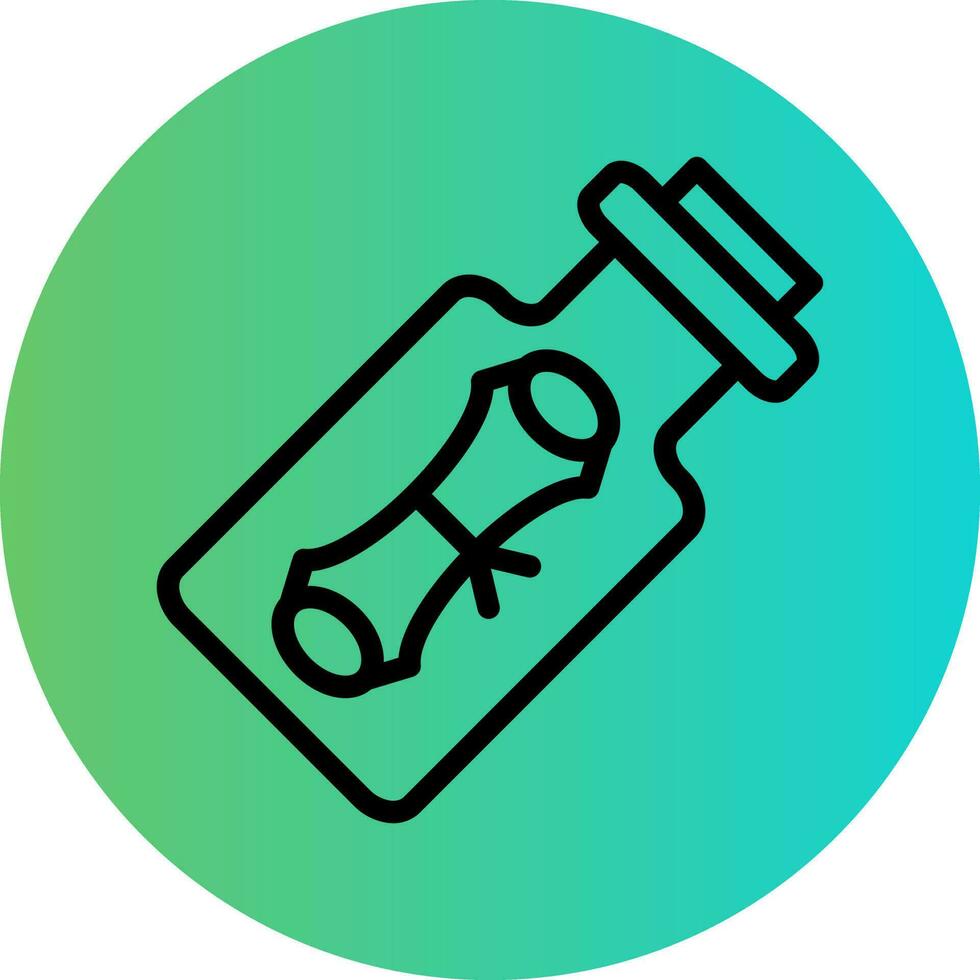 Message in a Bottle Vector Icon Design