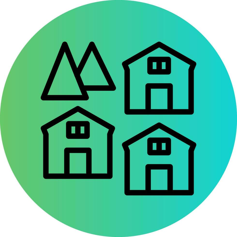 Village Vector Icon Design