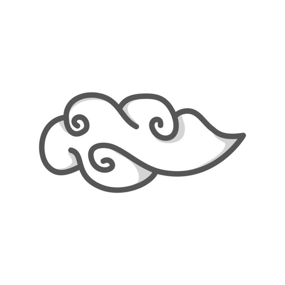 cloud doodle. cloud vector illustration. cloud in cartoon style isolated on white background. cloud.