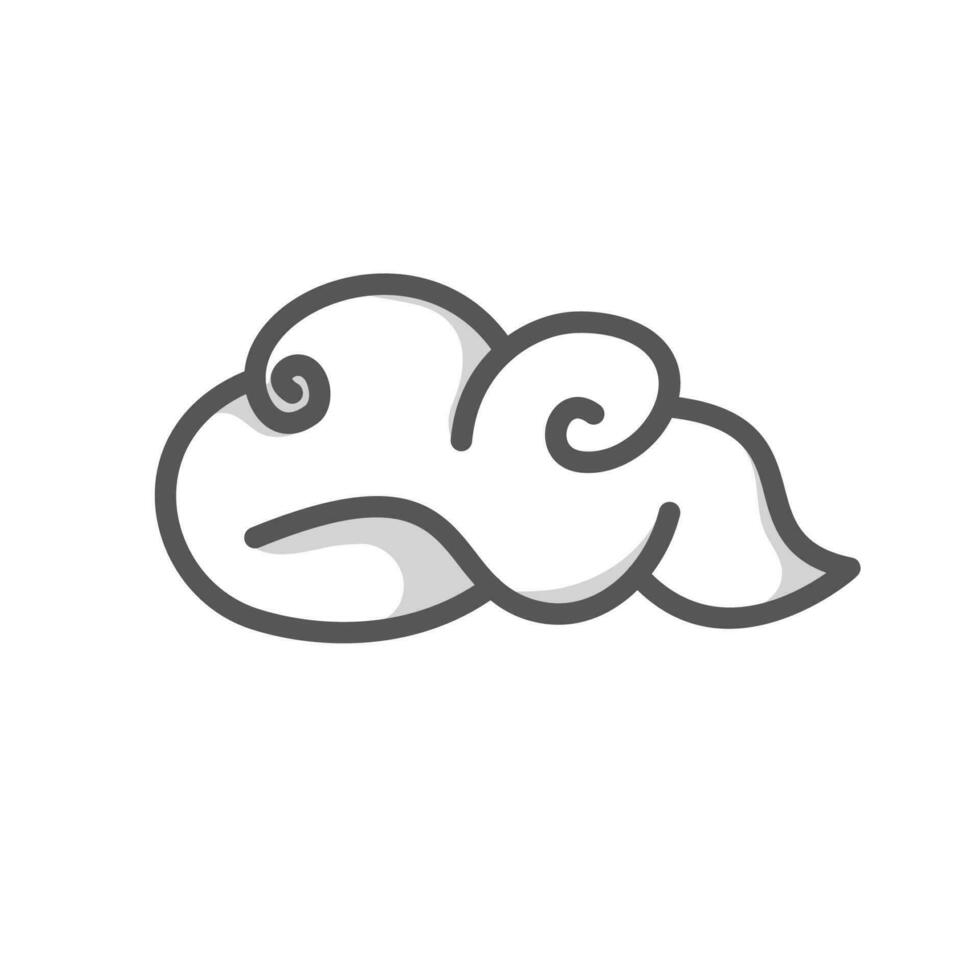 cloud doodle. cloud vector illustration. cloud in cartoon style isolated on white background. cloud.