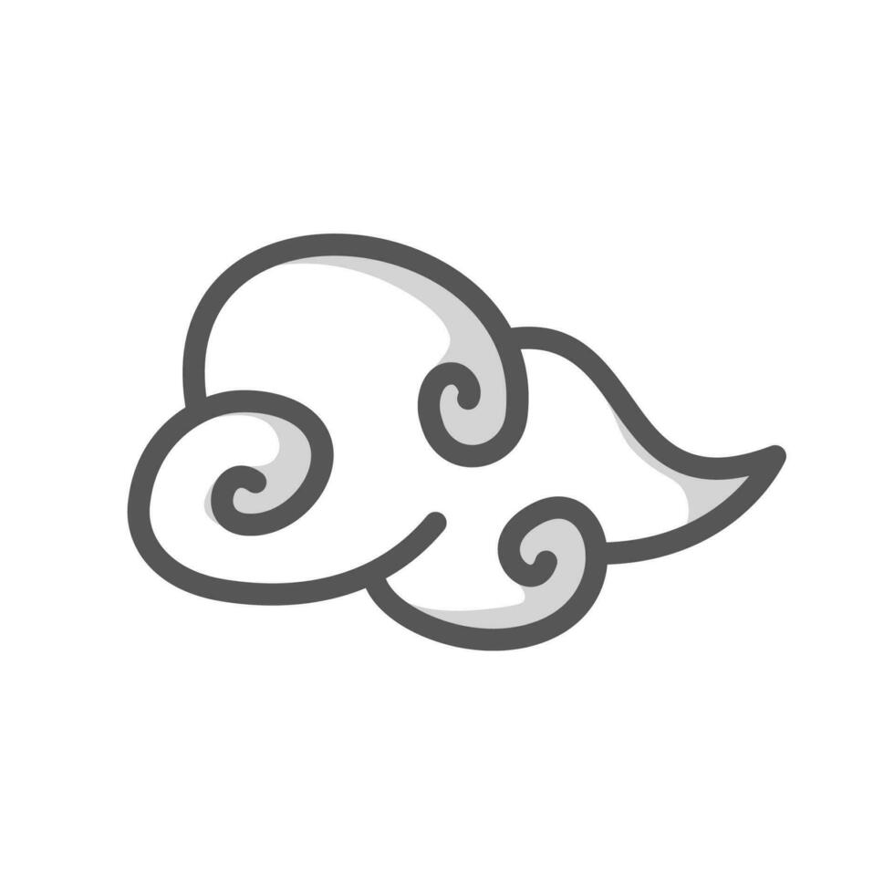 cloud doodle. cloud vector illustration. cloud in cartoon style isolated on white background. cloud.