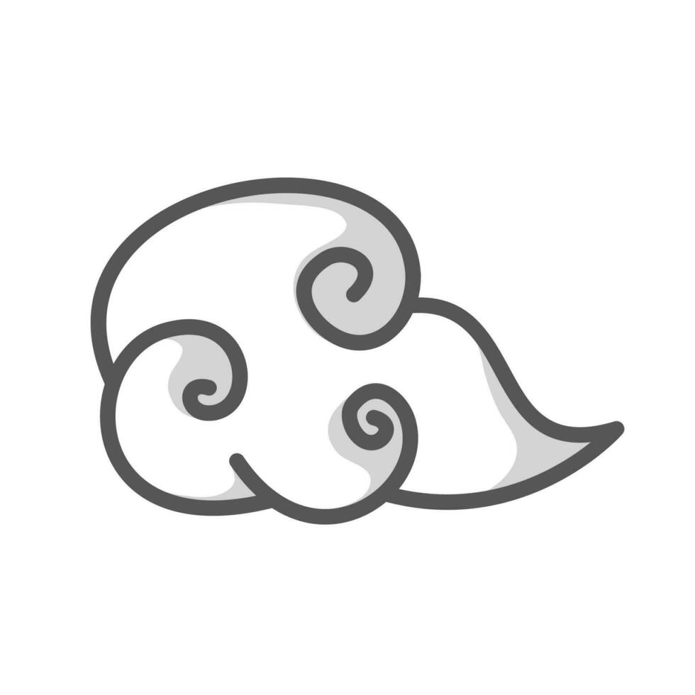cloud doodle. cloud vector illustration. cloud in cartoon style isolated on white background. cloud.