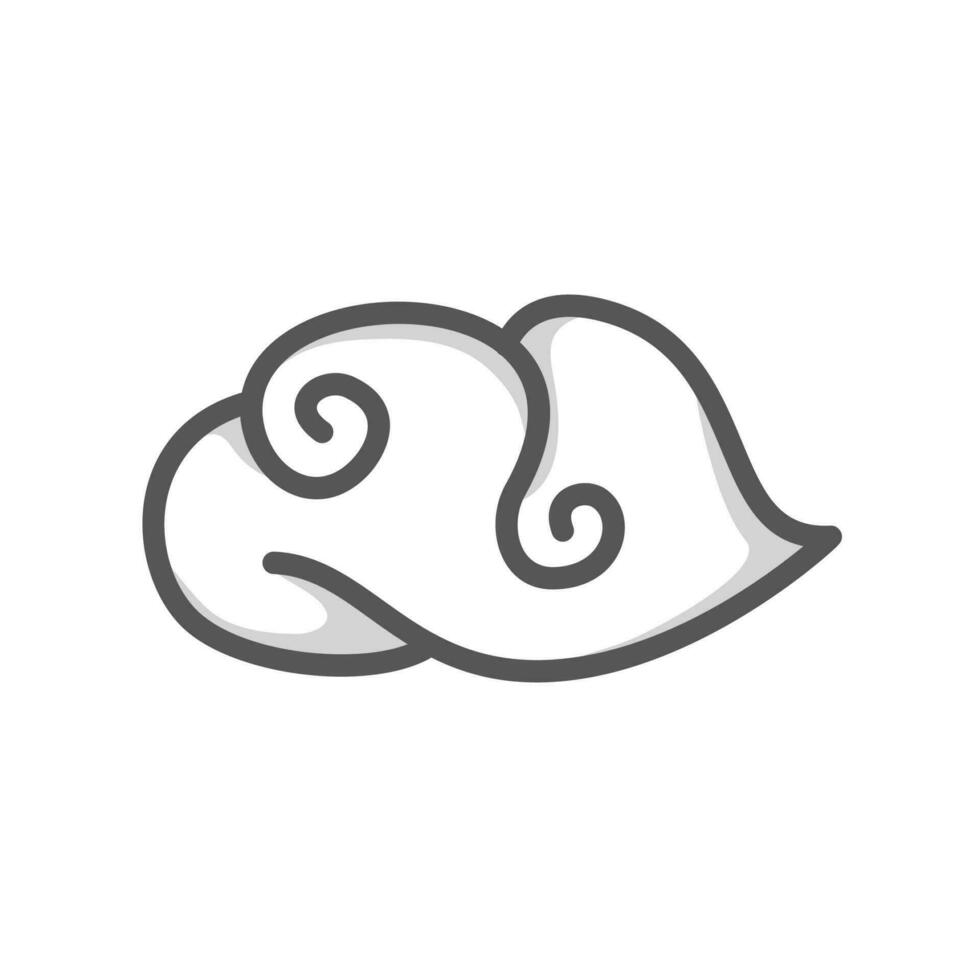 cloud doodle. cloud vector illustration. cloud in cartoon style isolated on white background. cloud.