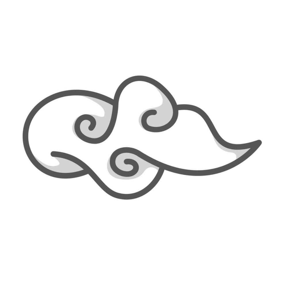 cloud doodle. cloud vector illustration. cloud in cartoon style isolated on white background. cloud.