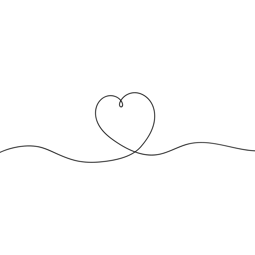 Abstract hearts as  line drawing vector