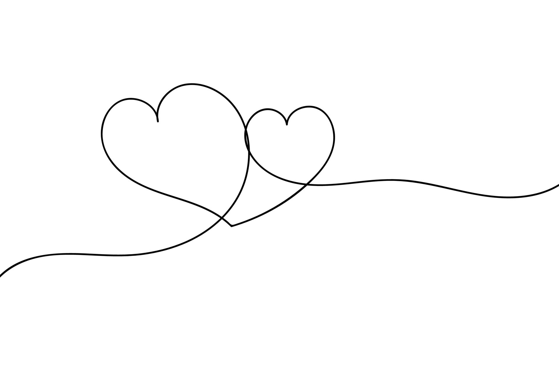 Abstract hearts as line drawing 23351737 Vector Art at Vecteezy