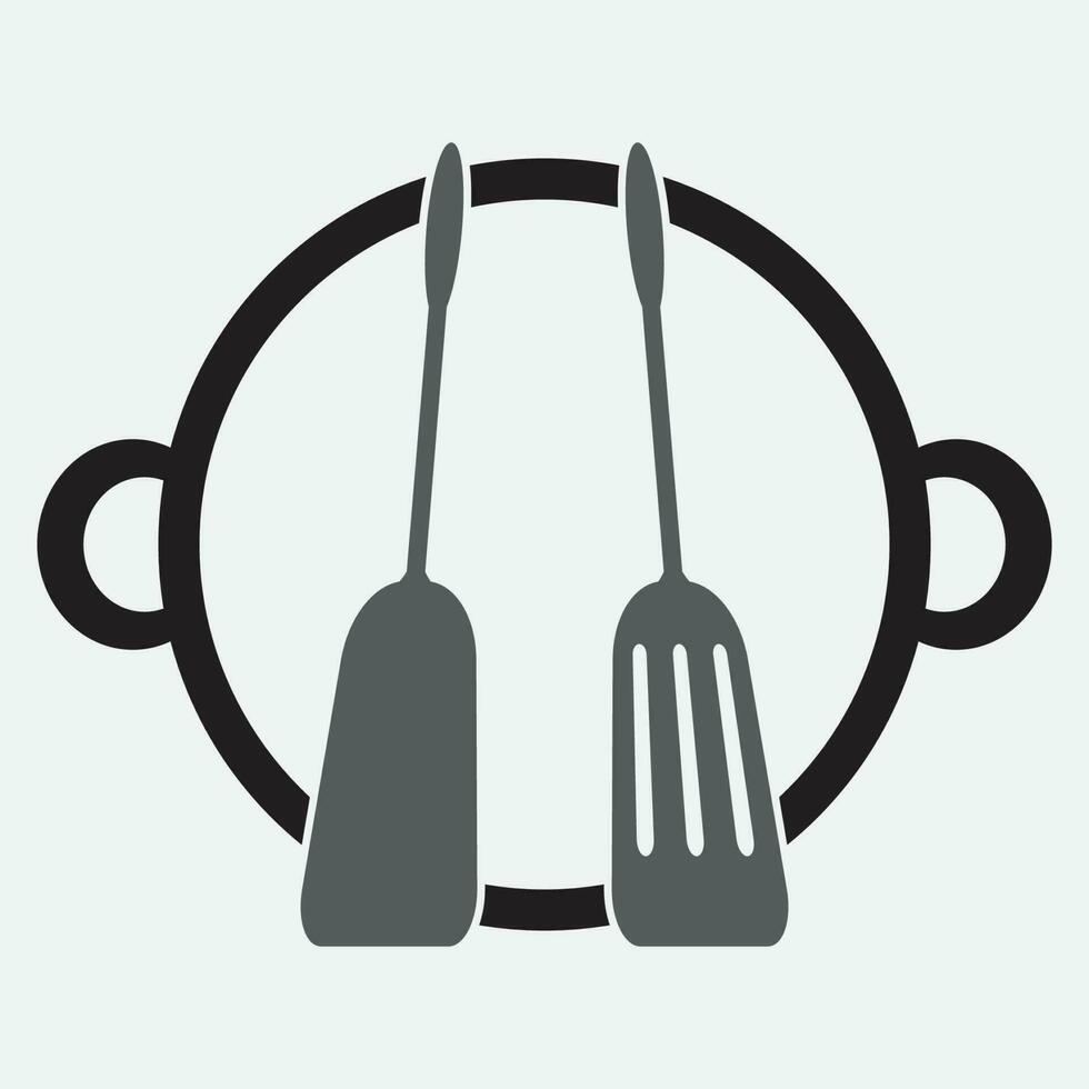 Cooking logo. Icon or symbol for design menu restaurant. vector