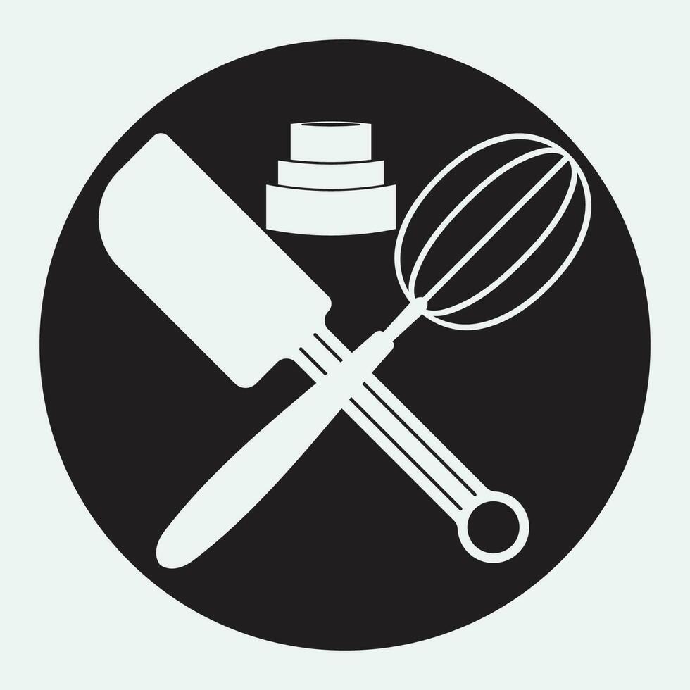 Cooking logo. Icon or symbol for design menu restaurant. vector