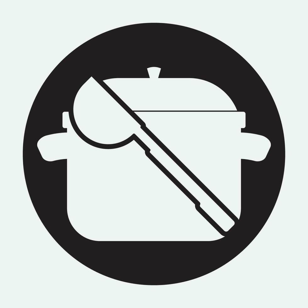 Cocinando logo. icono o símbolo para diseño menú restaurante. vector