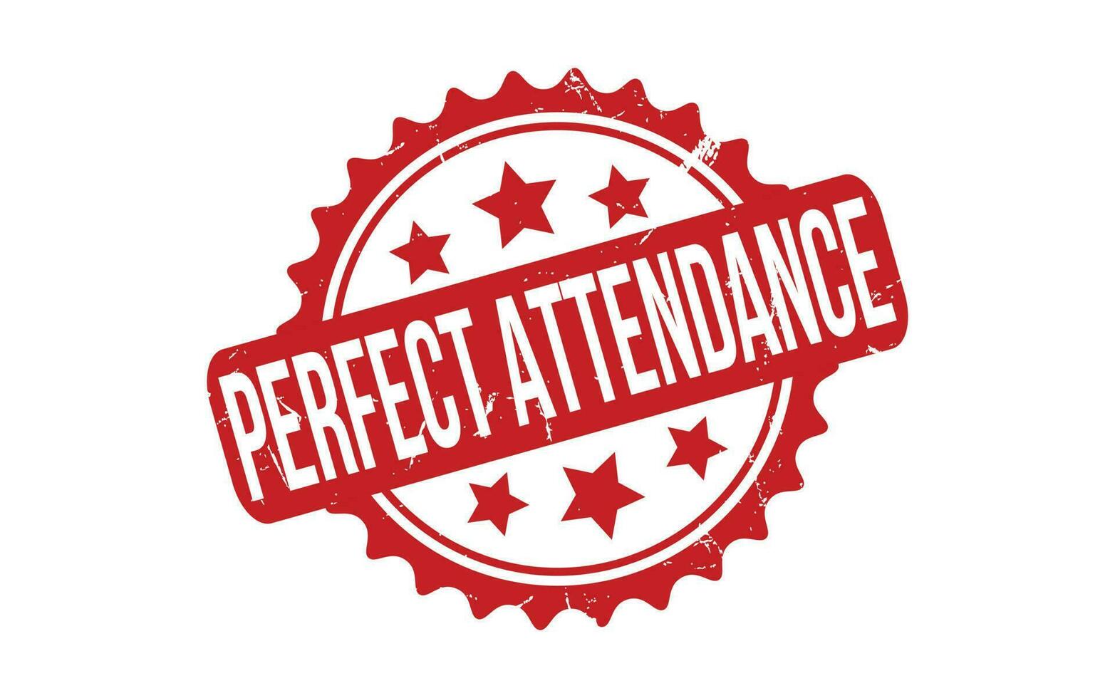 Perfect Attendance rubber grunge stamp seal vector