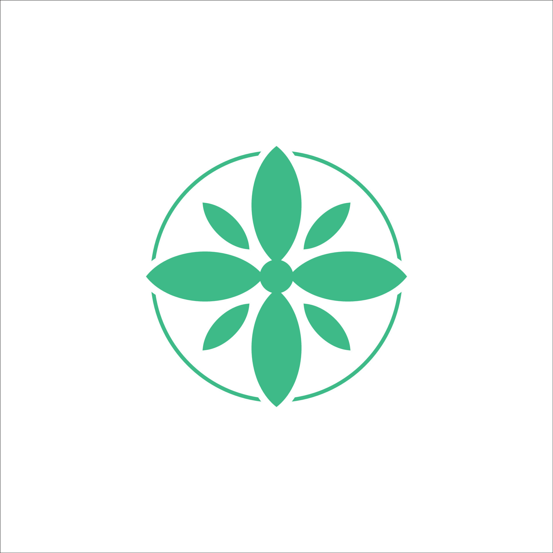 Circle Leaf with flower logo icon 23352439 Vector Art at Vecteezy