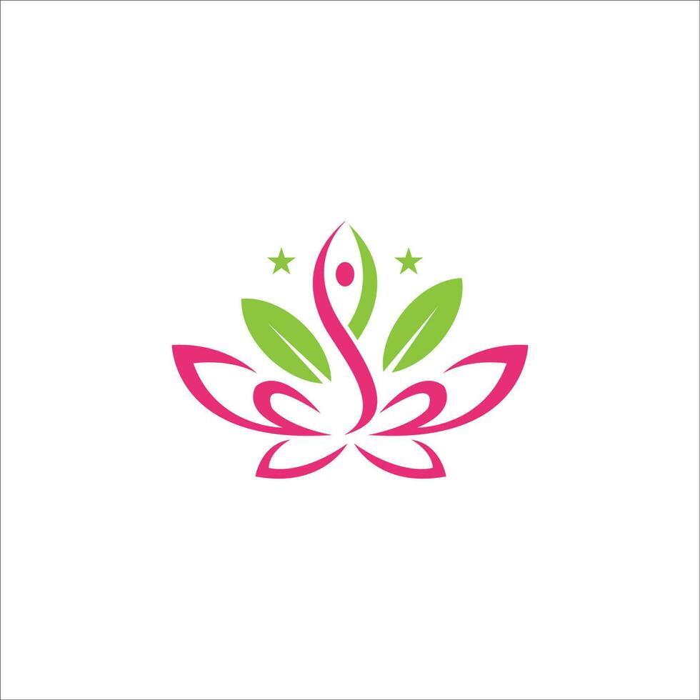 yoga wellness logo idea vector style