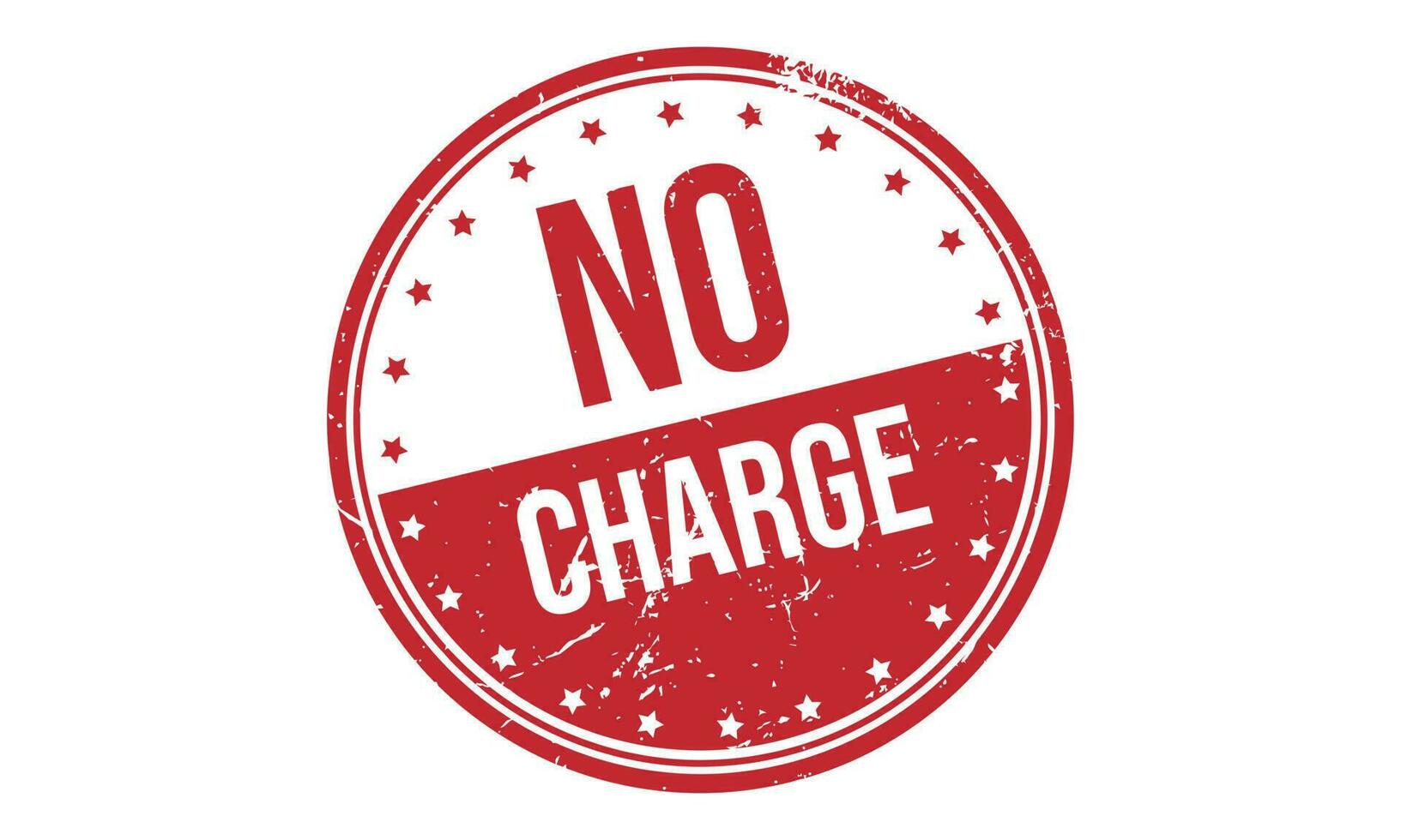 No Charge Rubber Stamp Seal Vector