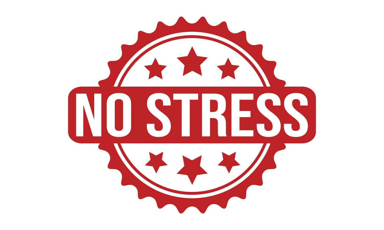 No Stress Rubber Stamp Seal Vector